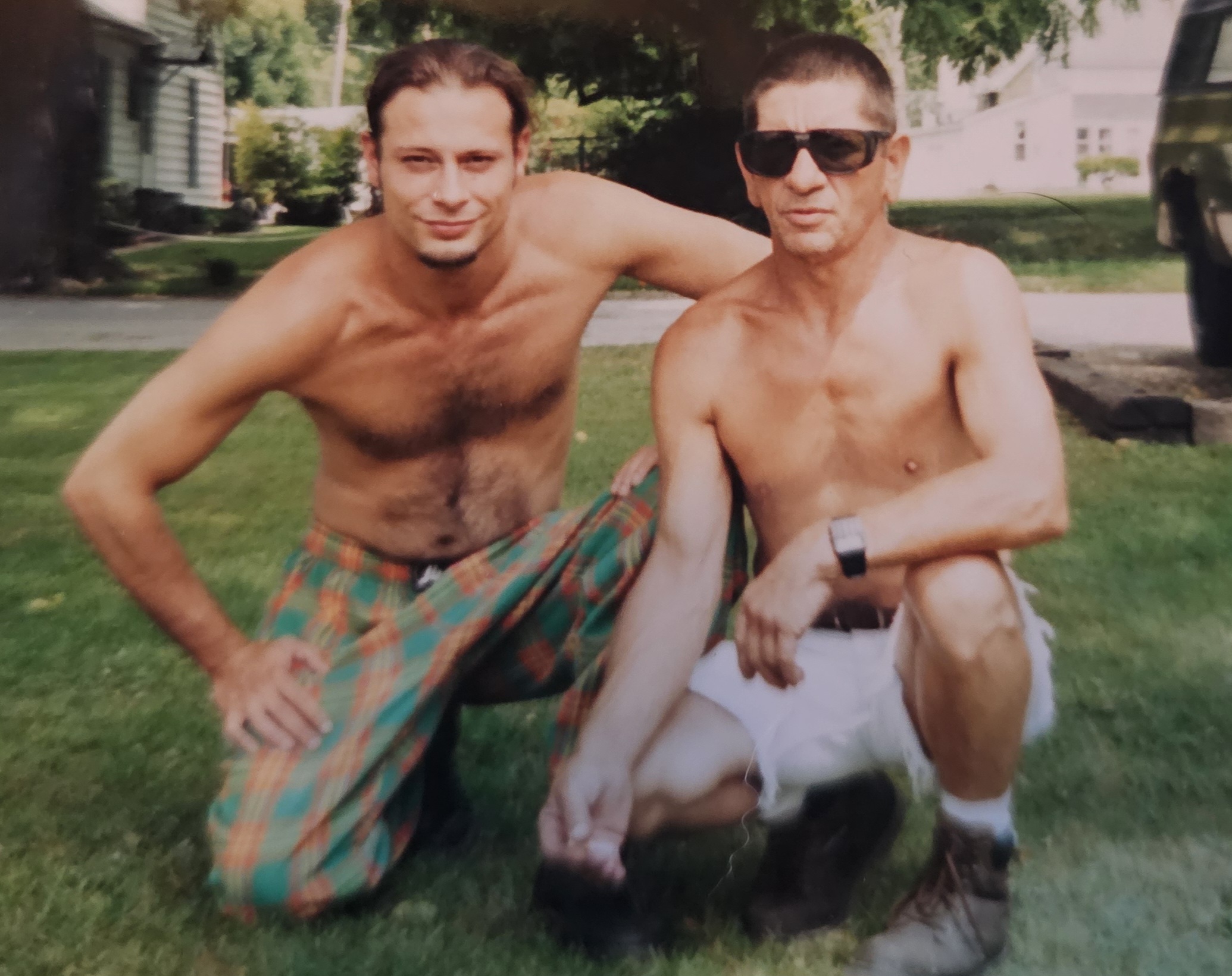Don and Gary posing outside