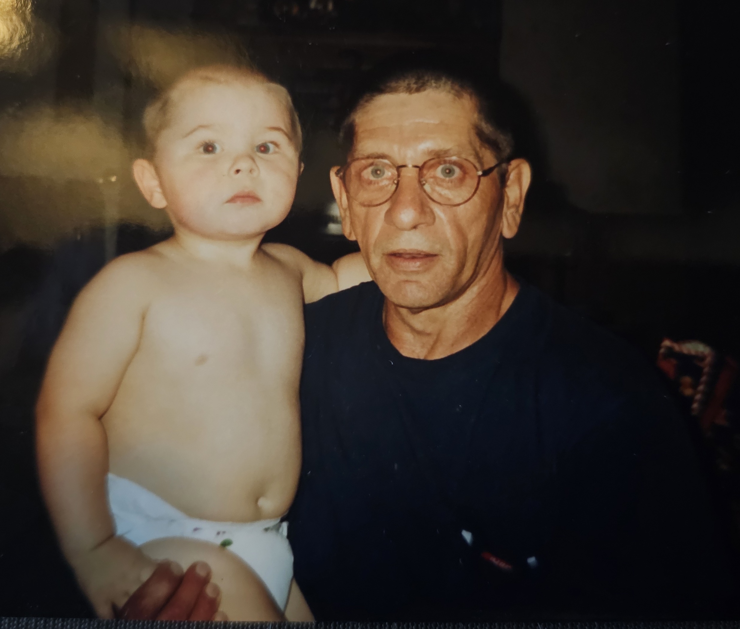 Gary holding baby Dylan